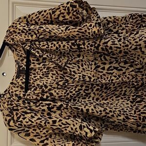 Banana Republic animal print blouse size medium